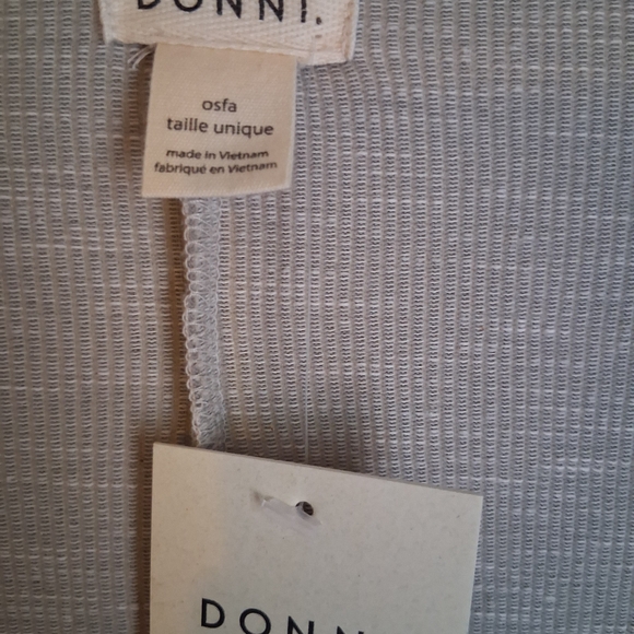 DONNI. Light Gray Ribbed Open-Front Robe Cardigan - Picture 2 of 3